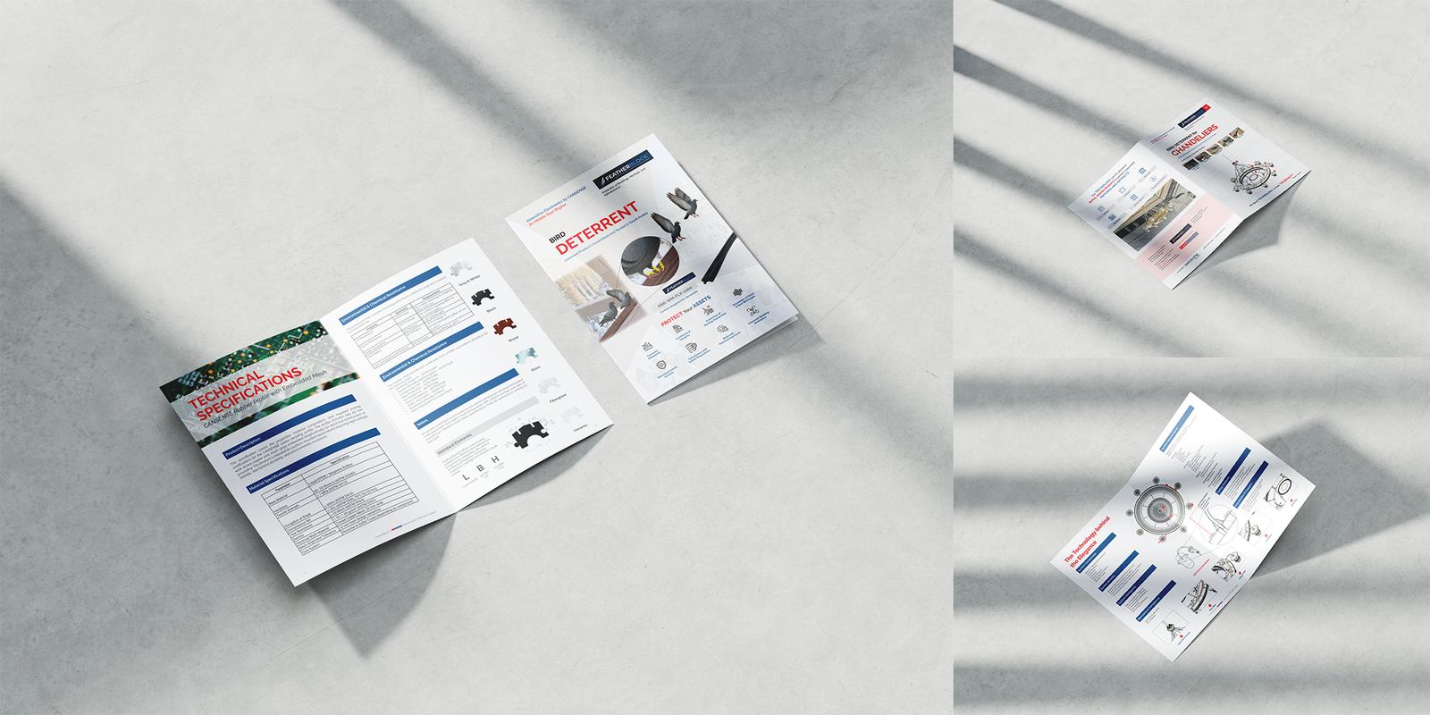 Cansense FeatherBlock brochures mockup