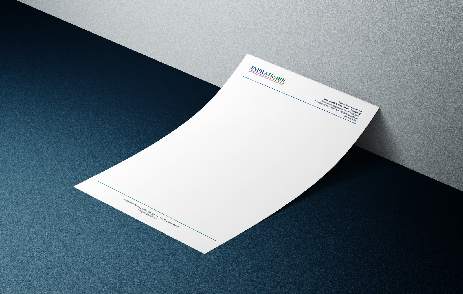 InfraHealth identity system mockup