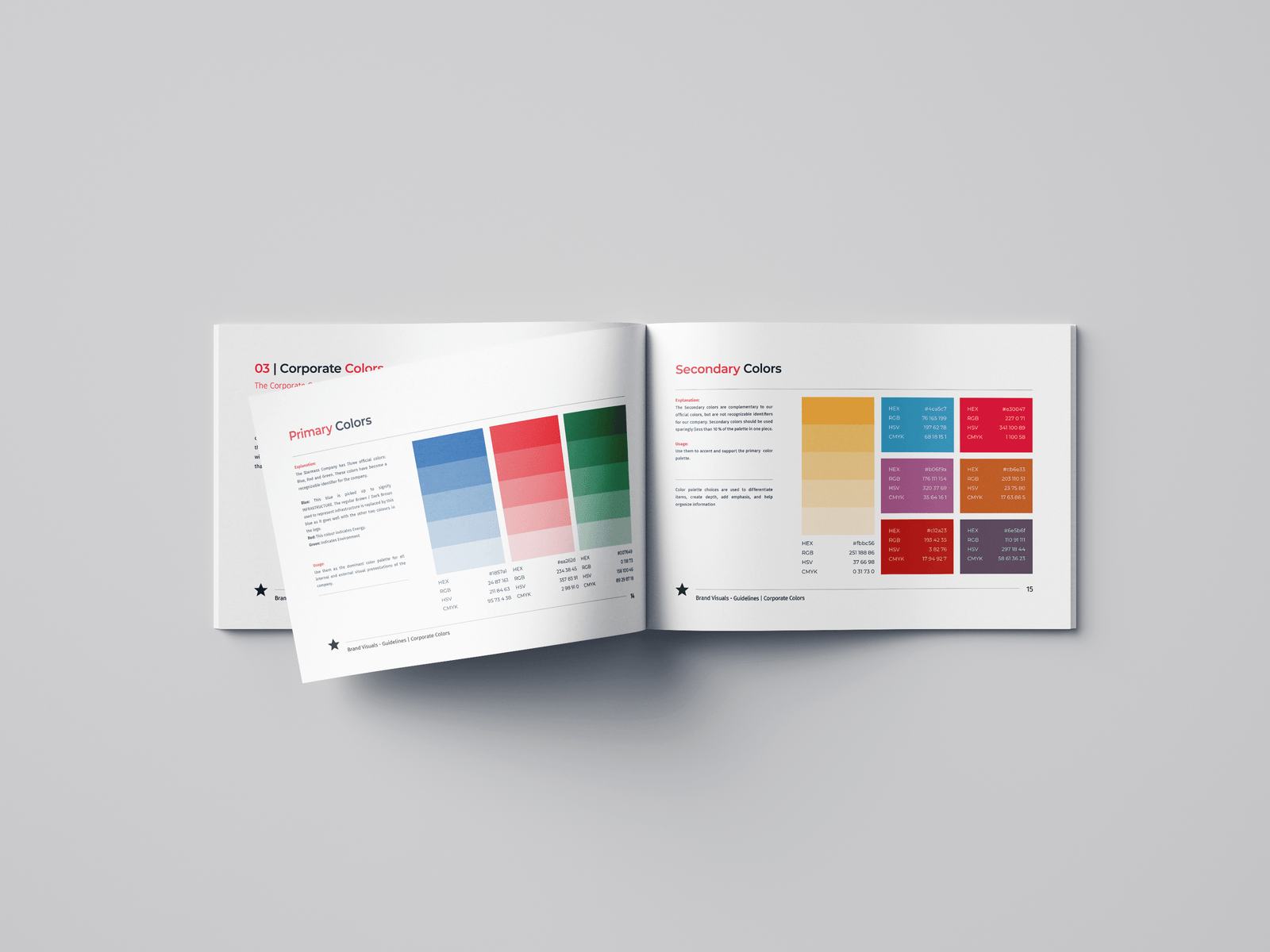 Starmass brand colors mockup